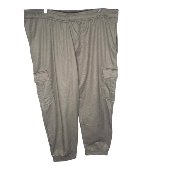 Reebok Pants Mens 3XL Gray Cargo Joggers Fleece Lined Elastic Waist Drawstring - Picture 3 of 16